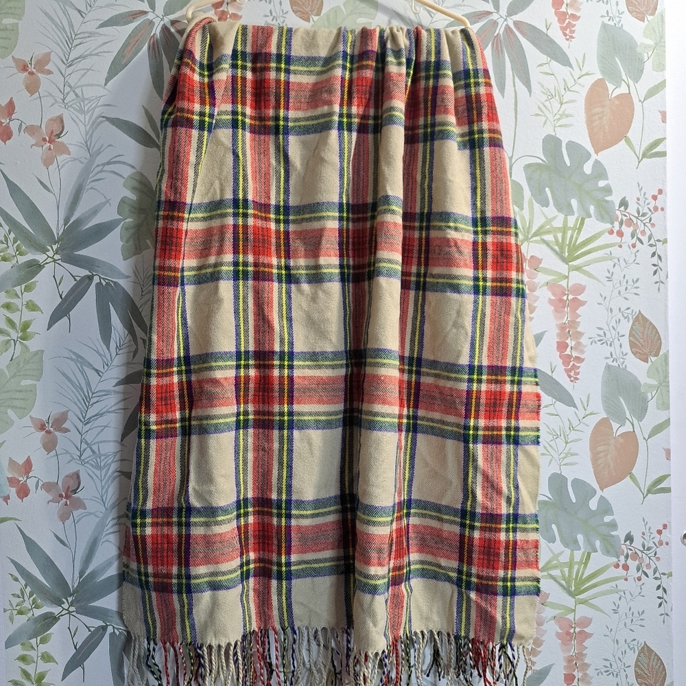 Rampage Preppy Oversized Plaid Scarf